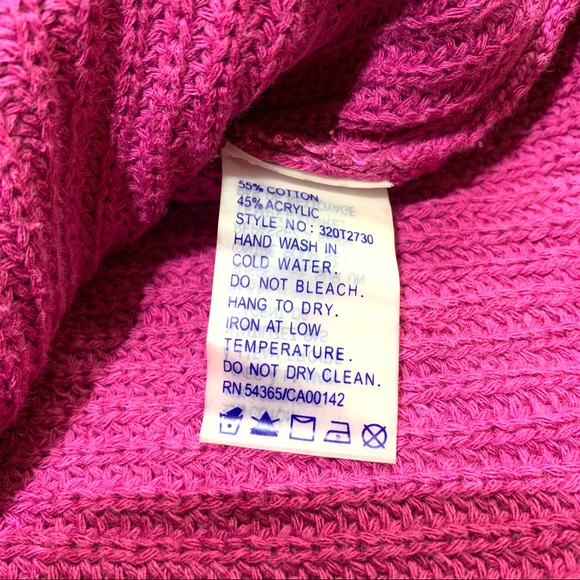 Peter Nygard Hot Pink Jewel Coated Cable Knit Sweater Size Small - Picture 6 of 9